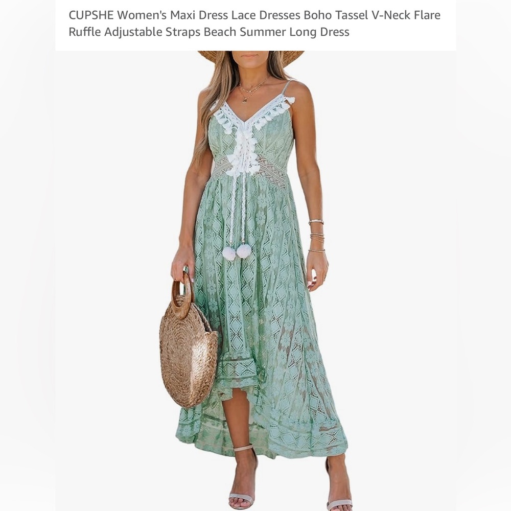 CUPSHE Lacy high low dress